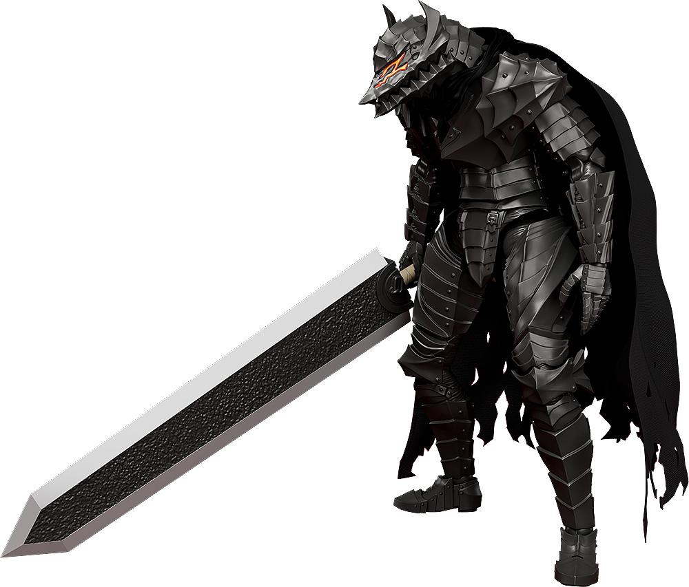 Max Factory PLAMATEA Guts in Berserker Armor plastic model kit holding the Dragon Slayer sword on a clean white background.