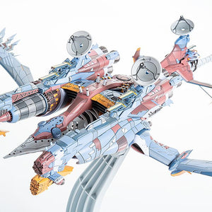 A high-quality studio shot of the fully assembled and unpainted AAA Wunder model kit.