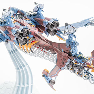 Detailed view of the rib-like white structures and complicated piping surrounding the AAA Wunder engine.