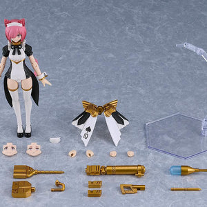 Layout of all parts and accessories included in the Guilty Princess Maidroid Rosalie model kit set.