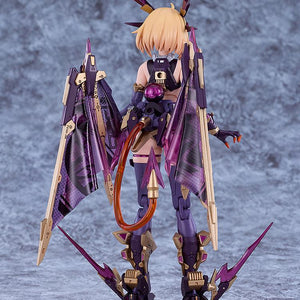 Rear view of the Sophia F. Shirring Vampire Ver. figure, detailing the mechanical backpack and the complex structure of the unfolded wings.