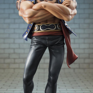 Megahouse P.O.P Bellamy the Hyena Sailing Again figure featuring interchangeable crossed arms and grinning sunglasses face.