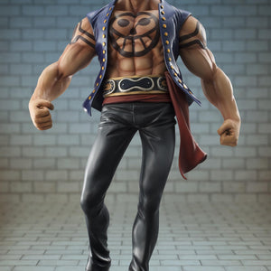 Portrait.Of.Pirates Bellamy the Hyena Sailing Again figure displayed with sunglasses accessory and tongue out expression.