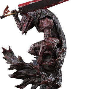 Pop Up Parade L Berserk Guts figure in bloody paint Berserker Armor holding blood-stained Dragon Slayer sword on white background