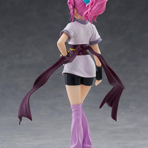 Back view of the Hunter x Hunter Machi Pop Up Parade figure highlighting the detailed purple sash and leg warmers.