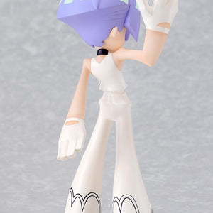 Rear view of the Pop Up Parade Polyester figure showing lavender hair sculpt and back details of the white outfit.