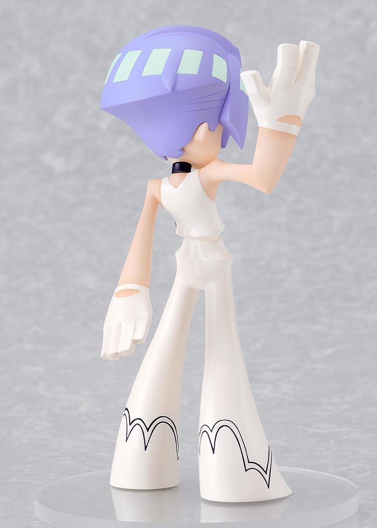 Rear view of the Pop Up Parade Polyester figure showing lavender hair sculpt and back details of the white outfit.