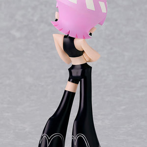 Back angle view of the Pop Up Parade Polyurethane figure highlighting pink hairstyle and back cutouts on a clear base.