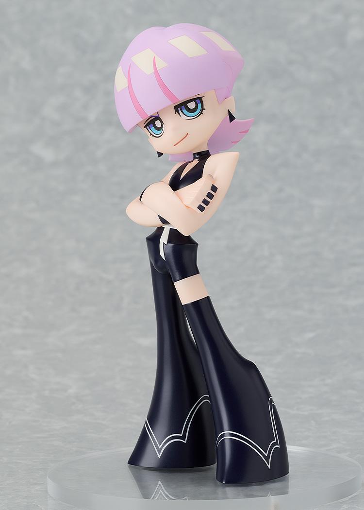 Full-body front angle of the Pop Up Parade Polyurethane figure with crossed arms in a black two-piece outfit and flared leg warmers.