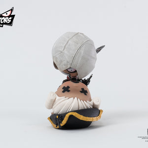 Full front view of the PureArts Qlectors Connor figure, showcasing the entire statue from the front, including the figure, the snowy base, and the defeated soldier.
