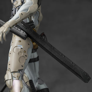 Detailed shot of the textured scabbard for Raiden's high-frequency blade.