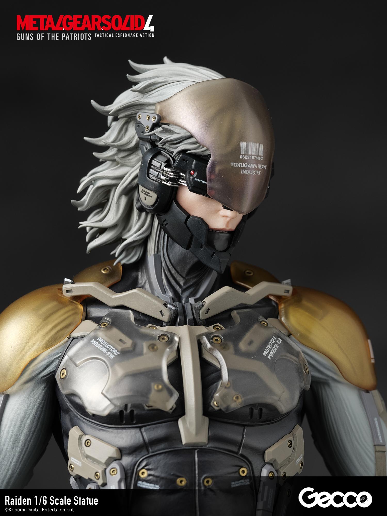 Close-up angled view of the tactical visor lowered, highlighting the intricate cyborg components.