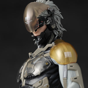 Side profile of the lowered visor head part showing mechanical detailing and "Tokugawa Heavy Industry" branding.