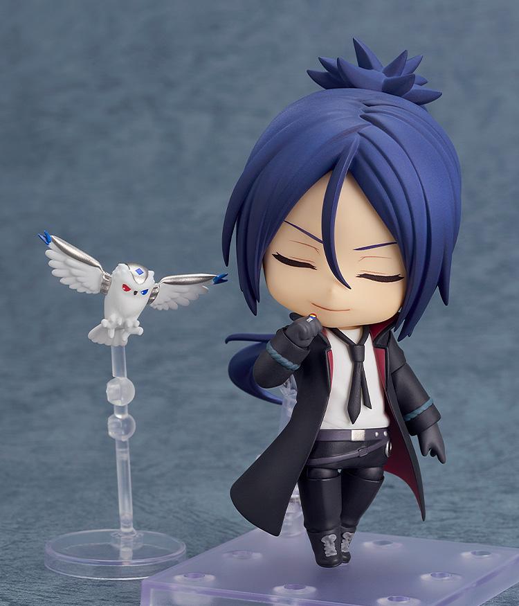 Mukuro Rokudo Ten Years Later Nendoroid with mocking closed-eye expression posing alongside Mist Owl Mukurou.