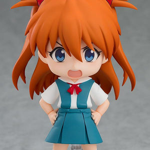Rebuild of Evangelion Asuka Shikinami Langley Nendoroid figure displaying her angry shouting face plate