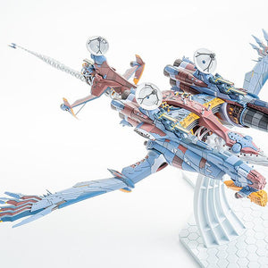 Full profile view of the AAA Wunder aerial battleship model kit in horizontal flight mode.