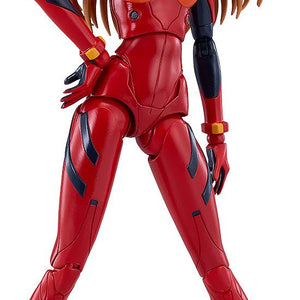 Studio cutout photo of the Rebuild of Evangelion PLAMATEA Asuka Shikinami Langley model kit on a white background.