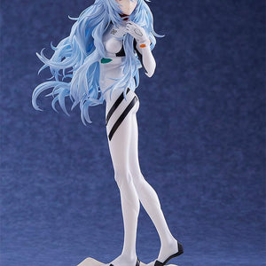 Side profile of the Rei Ayanami Voyage End figure, showcasing the 10.23-inch tall sculpt and the contemplative expression based on the anime film.