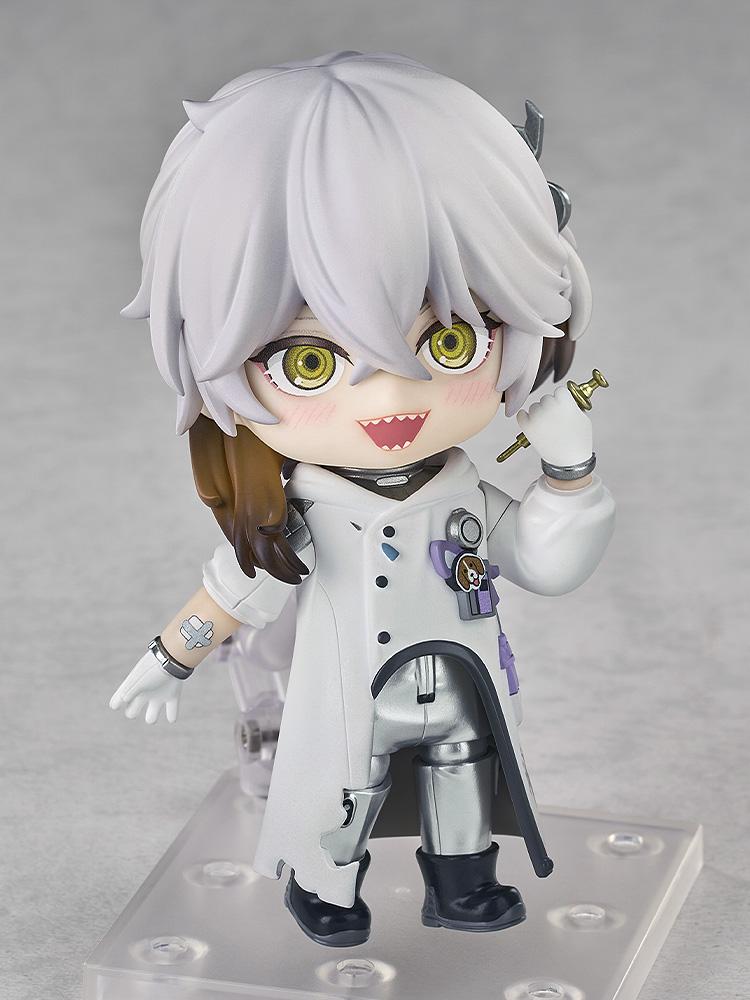Medicine Pocket Nendoroid figure featuring a wide, morbidly delighted grinning face plate while holding a syringe tool.