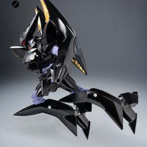Dynamic side view of threezero Griffon Aqua Unit posed in a swimming propulsion maneuver with bent knees and fabric joints.