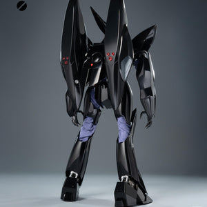 Rear view of threezero ROBO-DOU Griffon showing the dual Aqua Unit propulsion pods with metallic gold inner vents.