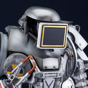 RoboCain's head monitor in the open state, featuring the screen and torch accessories.