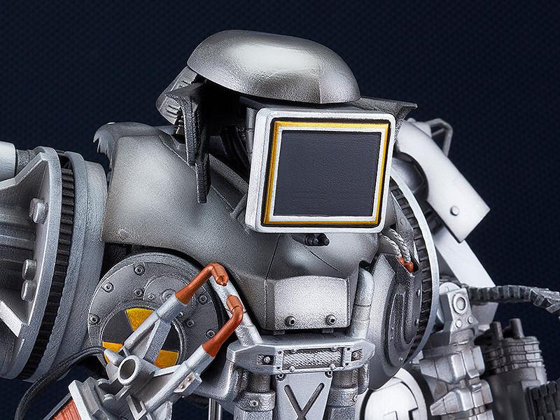 RoboCain's head monitor in the open state, featuring the screen and torch accessories.