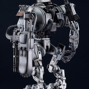 Rear perspective of the RoboCain figure displaying the intricate back plating, thrusters, and American flag decal.