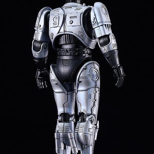 Full rear view of the RoboCop 3 base figure (without jetpack) showing the detailed silver and black mechanical armor.