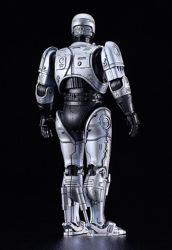 Full rear view of the RoboCop 3 base figure (without jetpack) showing the detailed silver and black mechanical armor.