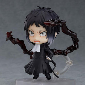 Akutagawa Nendoroid with a bloodcurdling combat face plate and Rashomon Black Beast ability effect parts.