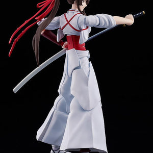 Rear view of the Sagiri figma showing the red ribbons in her hair and the detail of her executioner uniform.