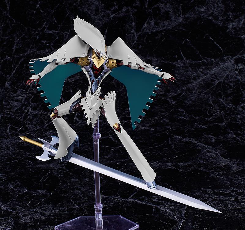 The Seeker model kit in a riding pose, utilizing the included specialized sword for different display options.