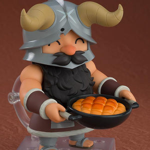 Senshi Nendoroid smiling while holding a cooking pan containing freshly baked plundered bread.