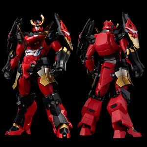 Side-by-side front and back view of the base Sentinel PLAIOBOT Gurren Lagann model kit without wing attachments.