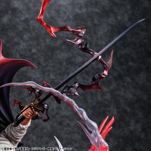 Detail shot of ShanksÕ sword, Gryphon, infused with dark red lightning haki effects.
