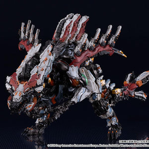 Front-facing view of the Slaughterspine model kit with its Plasma Energizers and spine weapons deployed for combat posing.