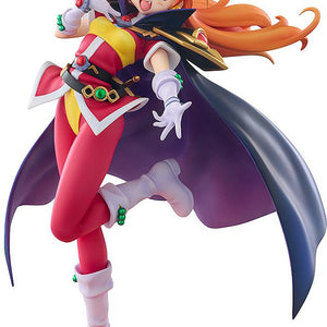 Isolated studio cutout of the KDcolle Slayers Lina Inverse non-scale figure in an energetic pose on an orange base.