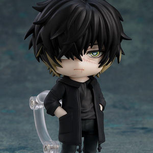 Studio shot of Towa Nendoroid figure with hands in pockets on a clear display base.