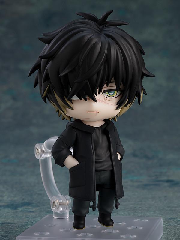 Studio shot of Towa Nendoroid figure with hands in pockets on a clear display base.