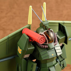 Close-up view of the Soltic H8 Round Facer head and torso, highlighting the cockpit and red shoulder weapon.