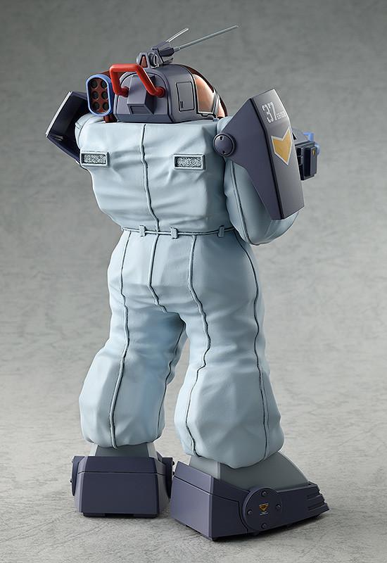 Rear view of the Max Factory Soltic HT128 Big Foot showing the detailed texture of the Cold Shield suit and back mechanical parts.