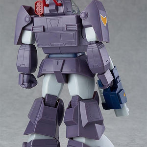 Rear view of the purple variant Soltic HT128 Big Foot showing the red missile pod detail.