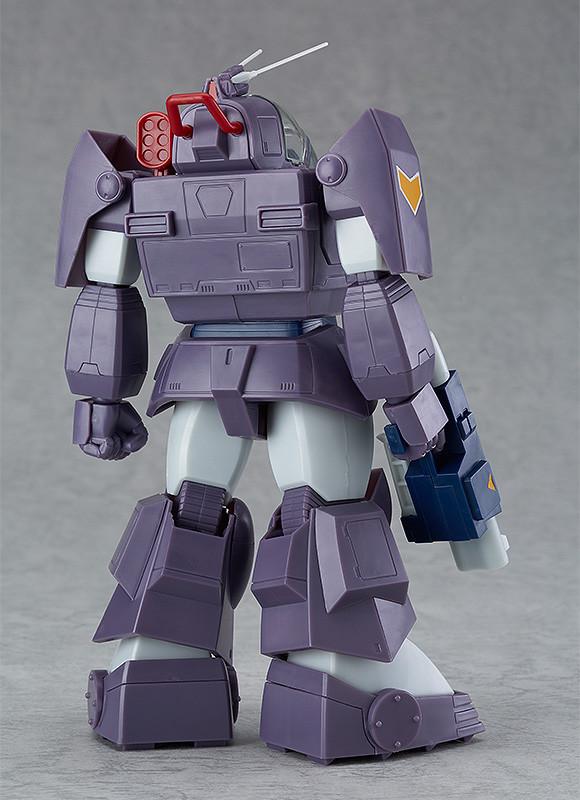 Rear view of the purple variant Soltic HT128 Big Foot showing the red missile pod detail.