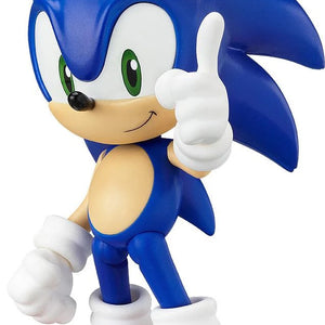 Main image of the Sonic the Hedgehog Nendoroid figure by Good Smile Company, posed giving a thumbs up.