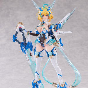 Front standing pose of Sophia F. Shirring figure equipped with flight backpack unit and Overplay Blade weapon.