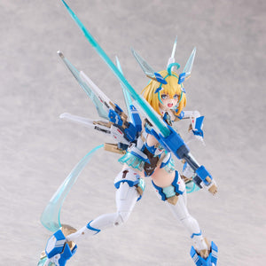 Dynamic action pose of Sophia F. Shirring swinging the translucent Overplay Blade with open mouth expression.