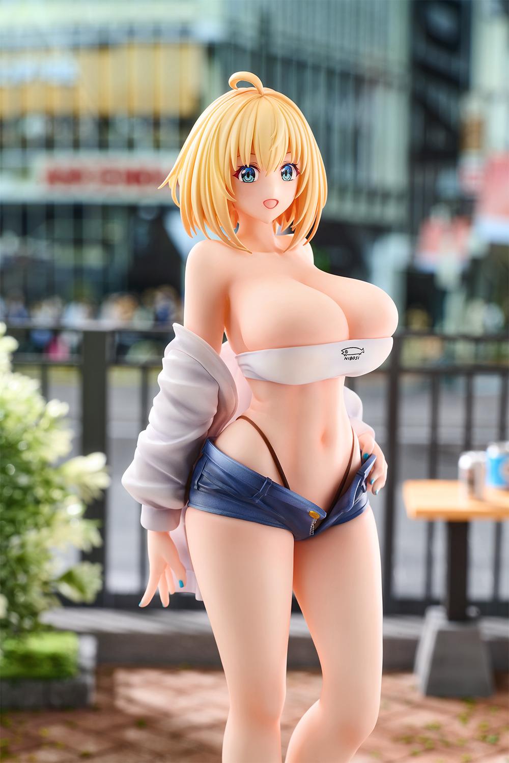 Waist-up portrait shot of the Sophia F. Shirring figure with a blurred metropolitan background.