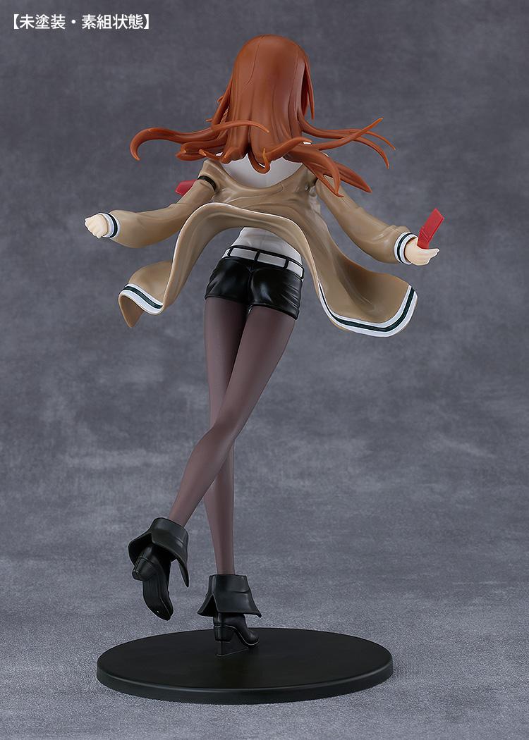Back view of the unpainted out-of-the-box assembly of the Kurisu Makise plastic model kit.