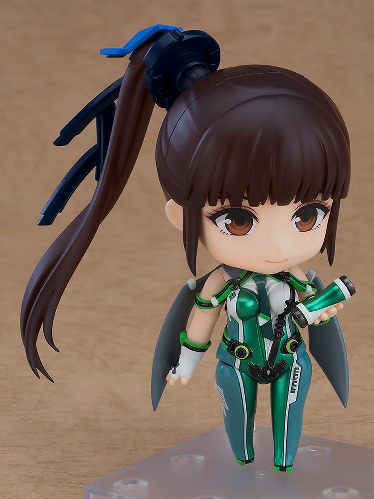 EVE Nendoroid action figure holding the Fusion Cell accessory included in the Stellar Blade set.